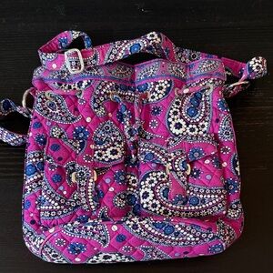 Vera Bradley Purple and Blue Paisley Crossbody Bag